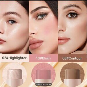 NWOT 3pcs contour stick blush stick highlighter stick bronzer cream contour